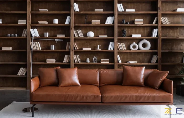کتابخانه شیک و ساده و خانگی و جدید