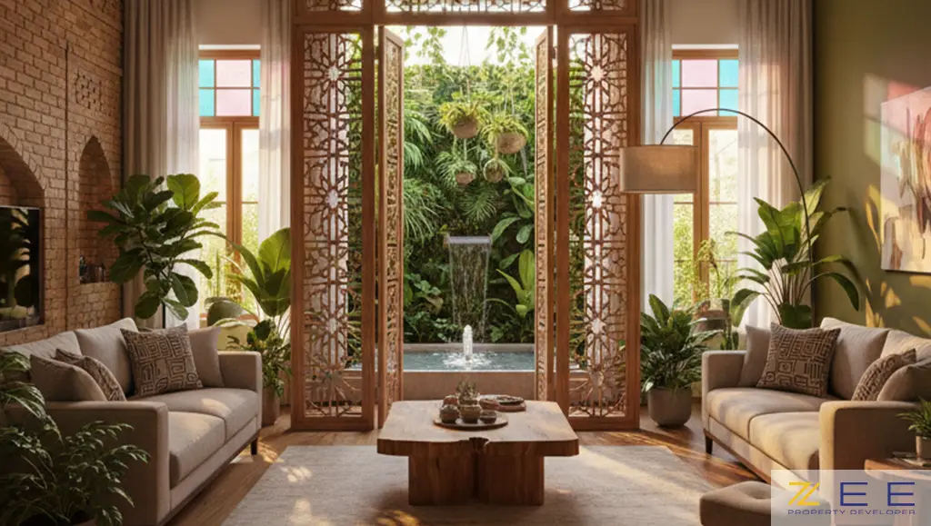 استفاده از عناصر طراحی داخلی معماری سنتی ایرانی در خانه