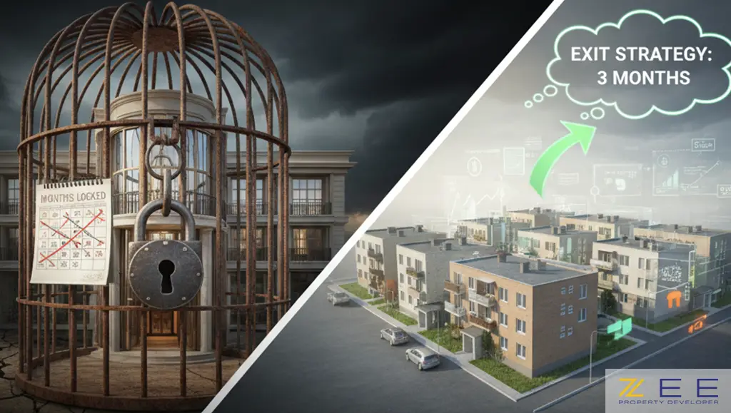 ملک قفل شده در قفس در مقابل املاک قابل نقد شدن