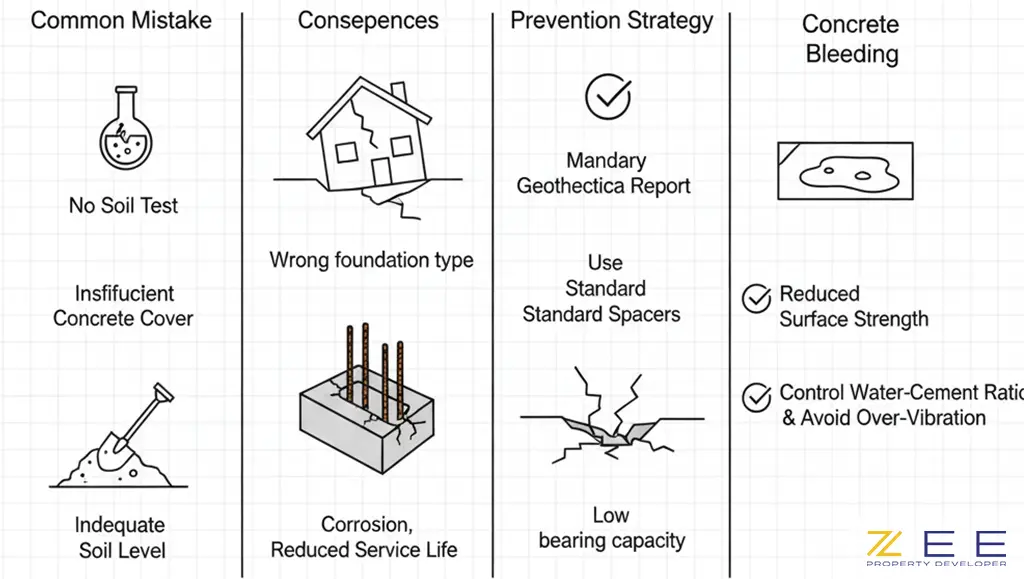 اشتباهات رایج در اجرای فونداسیون، پیامدها و راههای پیشگیری از آنها