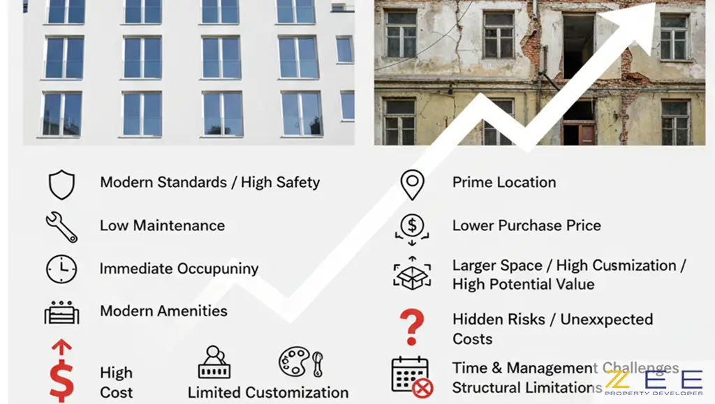 مزایا و معایب خرید آپارتمان نوساز در برابر بازسازی آپارتمان قدیم