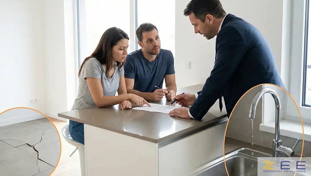 ثبت ایرادات فنی و نواقص مشاهده شده (مانند شکستگی و نشتی) در صورتجلسه تحویل