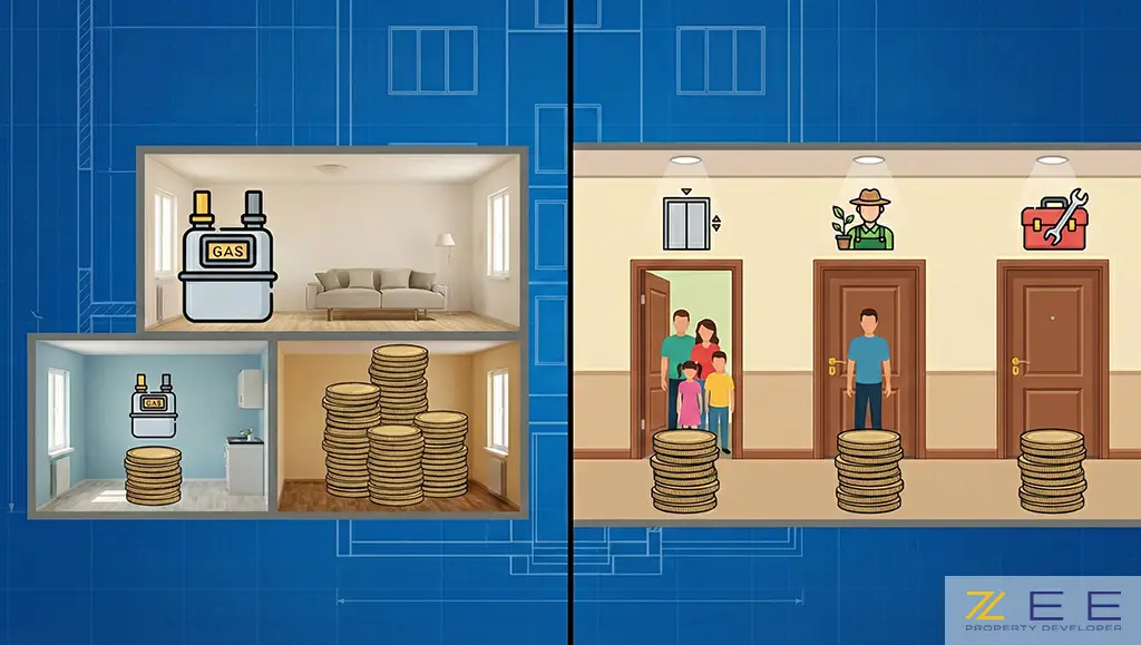 تفاوت محاسبه هزینههای نسبی (متراژ) و ثابت (نفرات) ساختمان