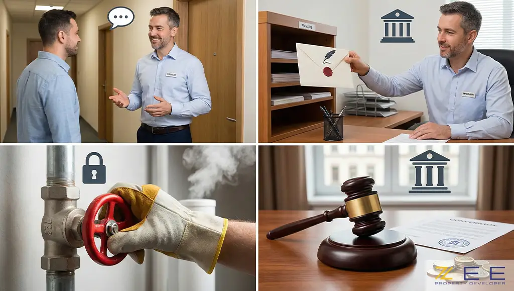 مراحل قانونی برخورد مدیر با ساکنین بدهکار؛ از تذکر تا حکم قضایی