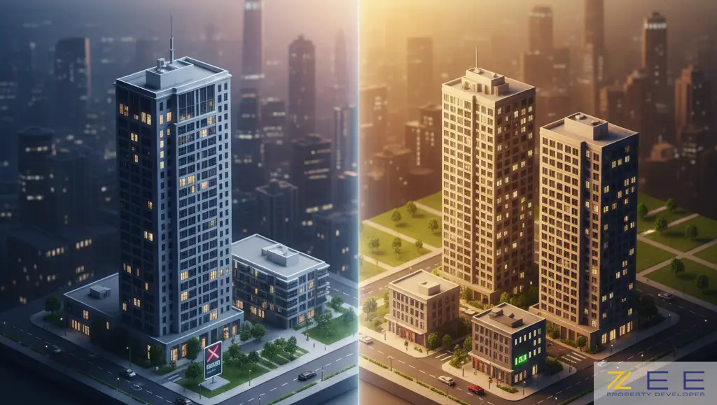 مقایسه سرمایهگذار ملک تکبعدی و سرمایهگذار متنوع