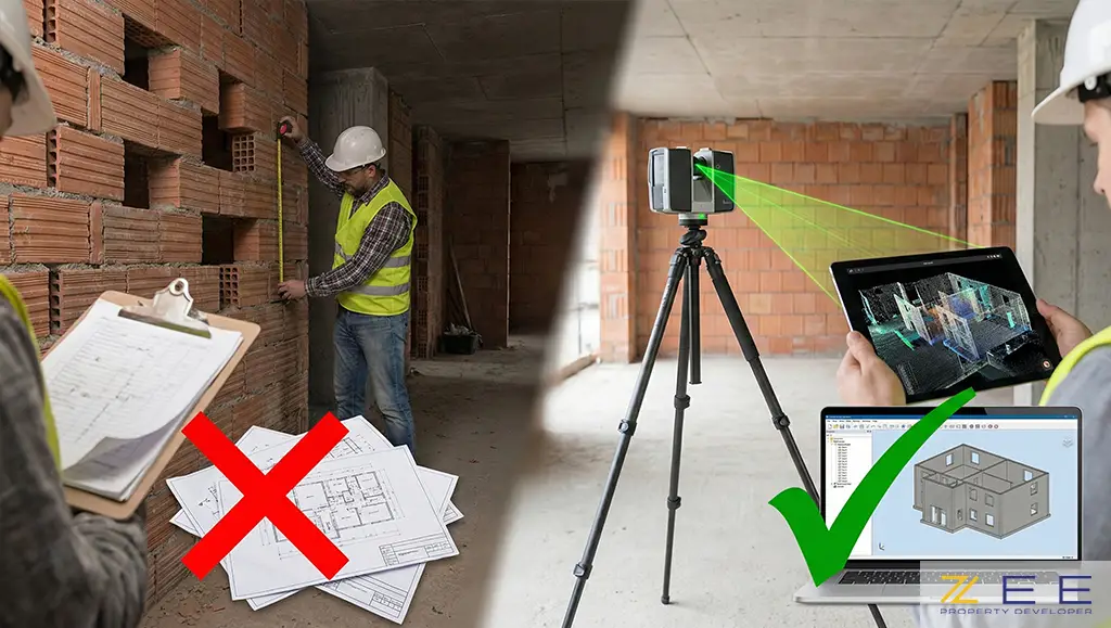 مراحل تبدیل اسکن لیزری محل پروژه به مدل دیجیتال سهبعدی (BIM)