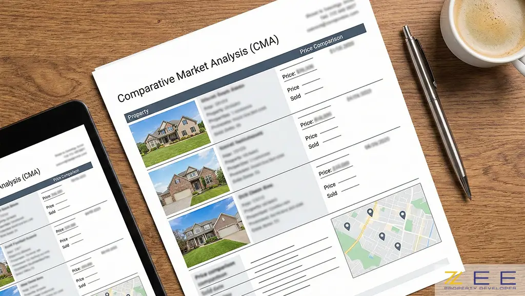 نمونه گزارش تحلیل تطبیقی بازار CMA برای مقایسه قیمت املاک مشابه در تحلیل بازار ملک