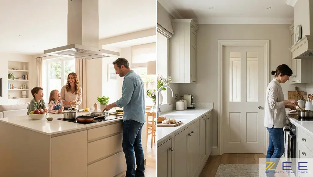 تفاوت آشپزخانه اپن و بسته