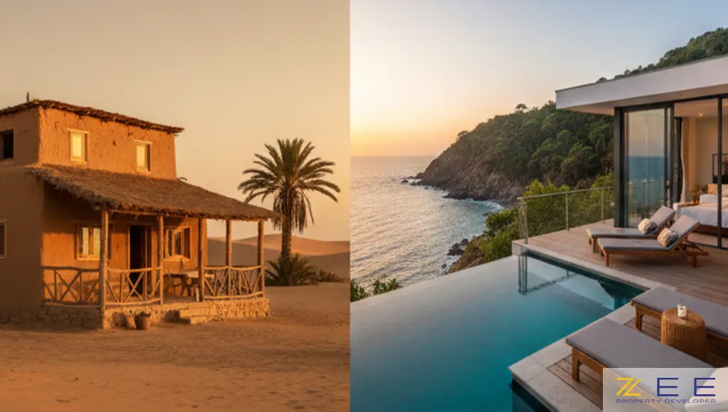 ویلای مدرن با استخر و فضای سبز که برای سرمایهگذاری در املاک با نگاه به گردشگری و اجاره کوتاهمدت