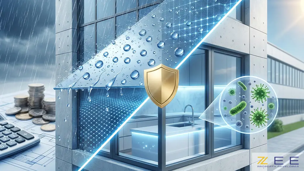 پوشش‌های نانو در ساختمان؛ از نمای خودتمیزشونده تا سطوح آنتی‌باکتریال