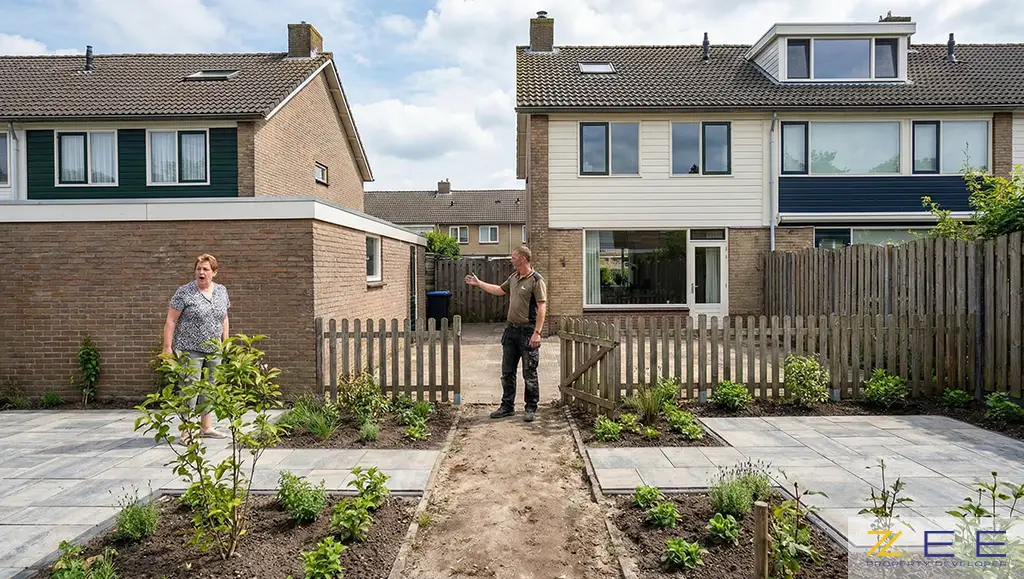 عبور از وسط حیاط ملک مجاور طبق حق ارتفاق