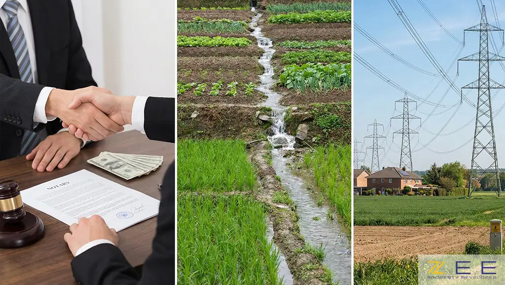 سه روش اصلی ایجاد حق ارتفاق: توافق قراردادی، وضعیت طبیعی زمین و حکم قانون